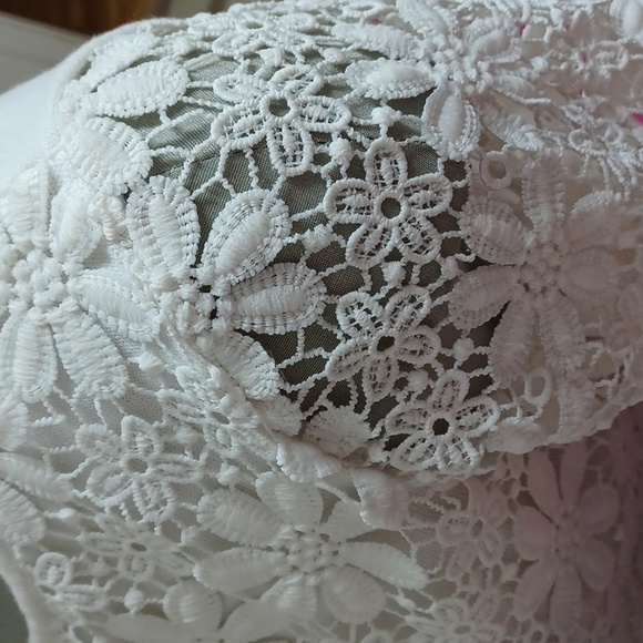 Alfred Dunner Knit Lace top Size M - Picture 4 of 12